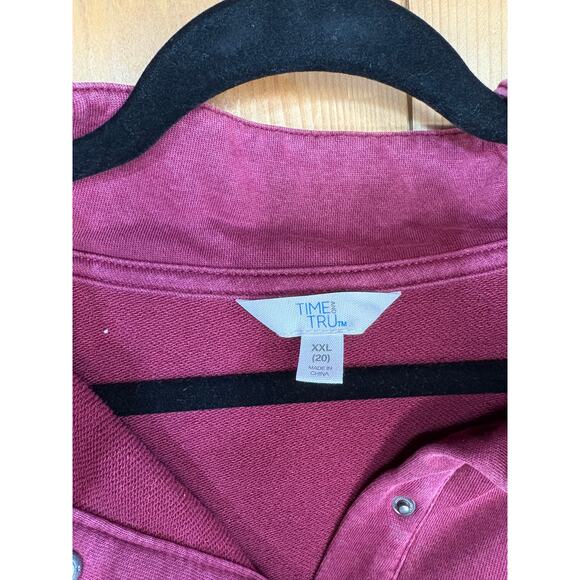 Time and Tru Women’s Sweatshirt, Maroon, XXL, EUC - Picture 3 of 4